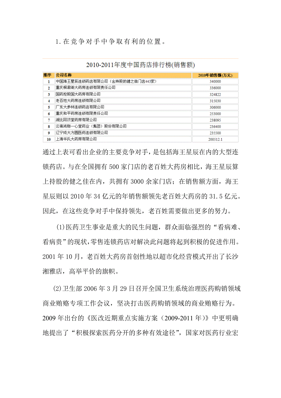 湖南老百姓大药房战略环境分析_第4页