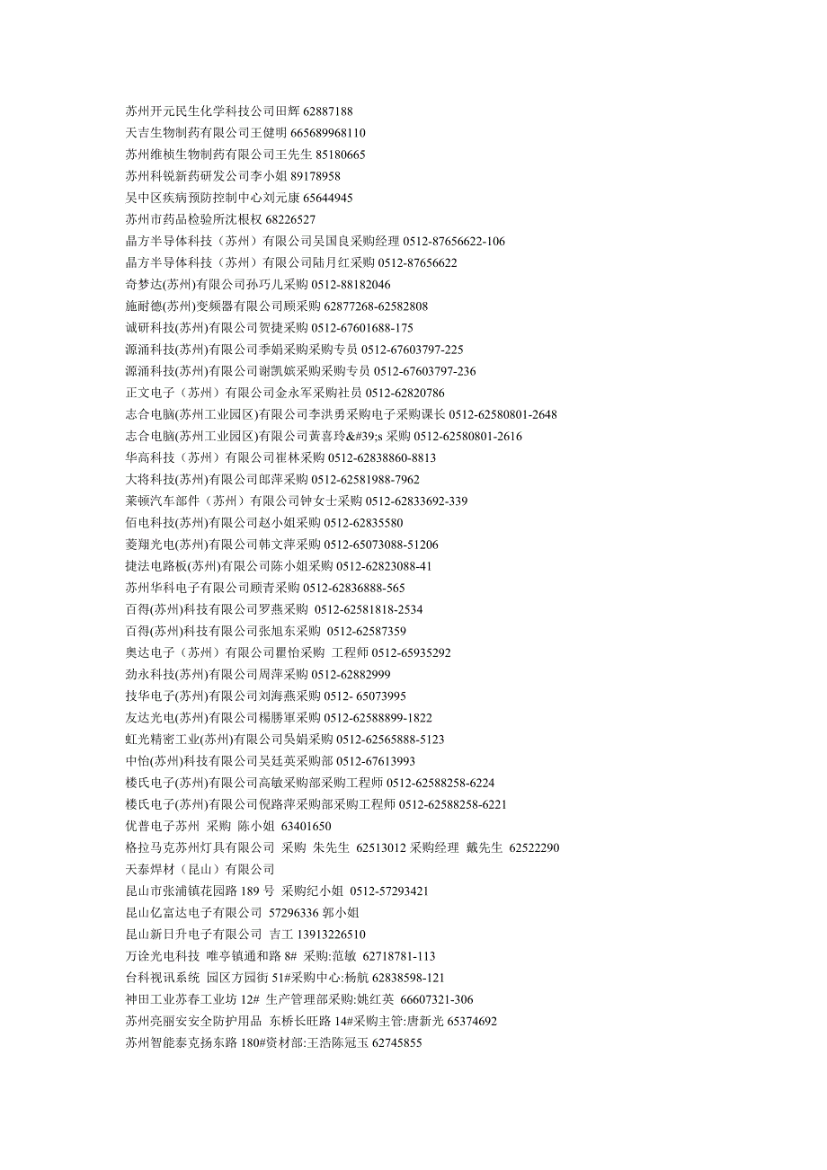 苏州开元民生化学科技公司田辉62887188_第1页