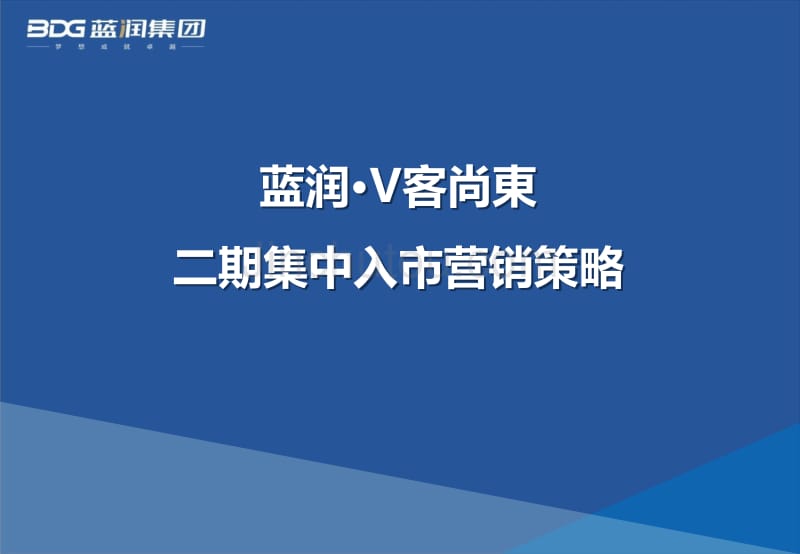 正合地产-2015成都蓝润V客尚东二期入市营销策略_第1页