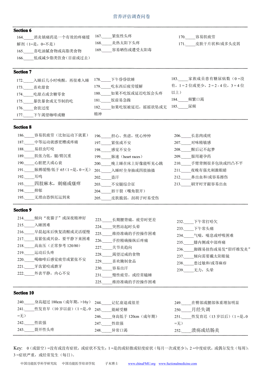 功能医学营养评估调查问卷_第3页