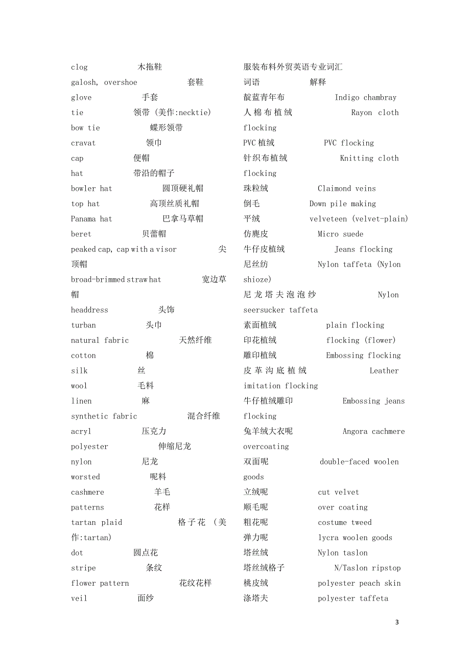 服装的英文表达_第3页