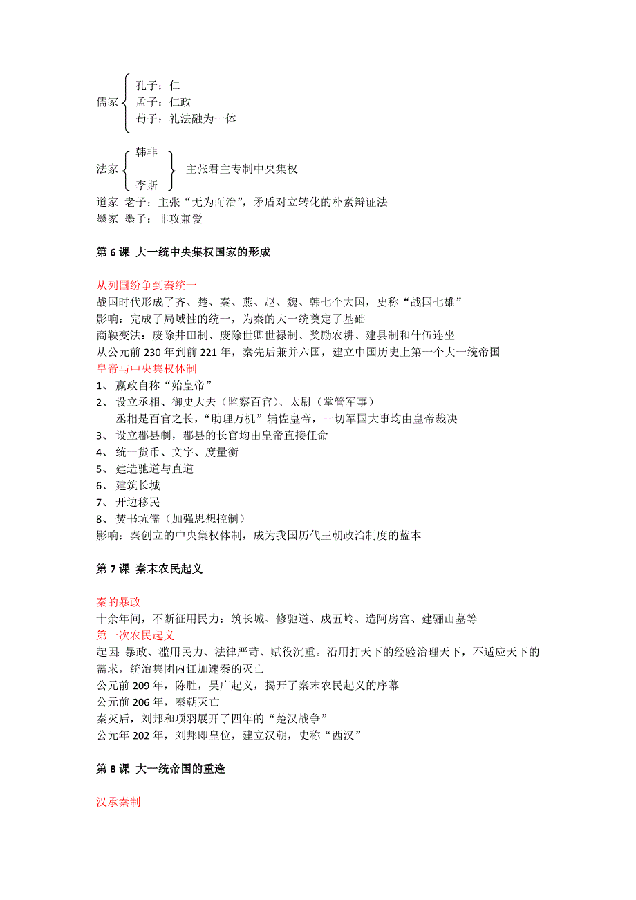 高中历史第二册 知识梳理 全_第3页