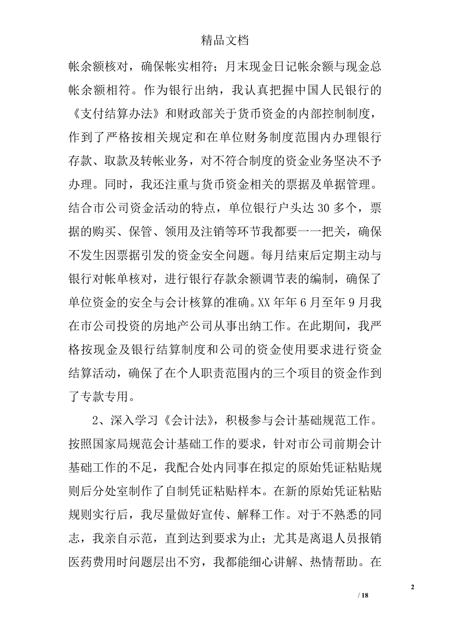 会计出纳年度总结精选 _第2页