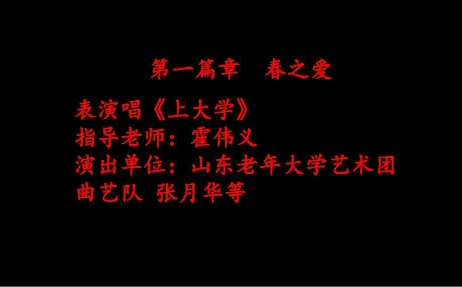 山东老年大学艺术团演出字幕_第5页