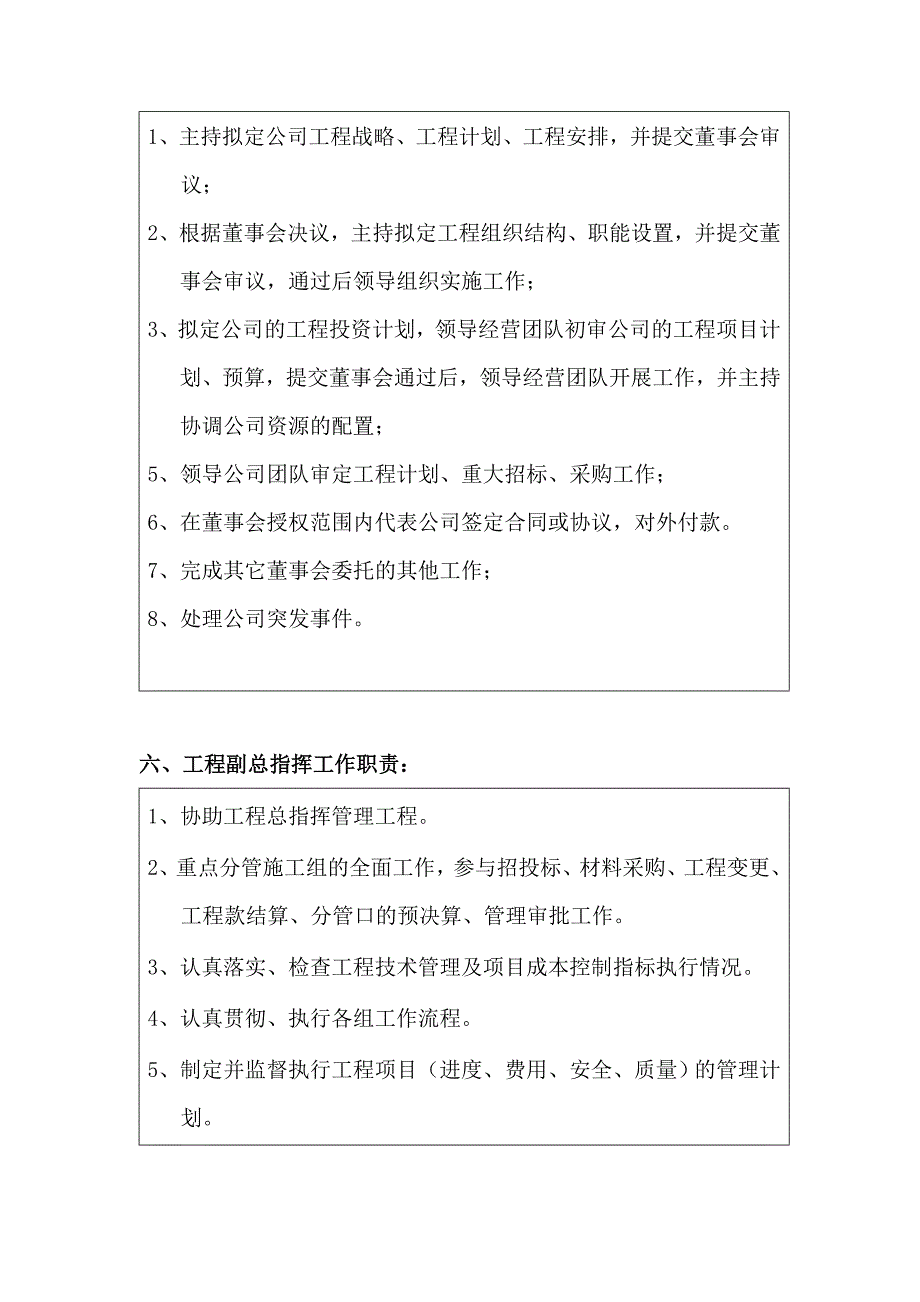 装修酒店工程总指挥部各岗位工作职责_第3页