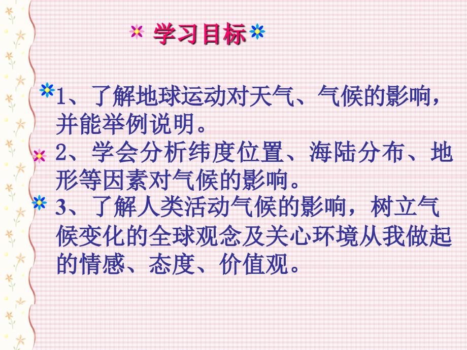 湘教版七年级地理上册影响气候的主要因素地球的形状、运动与气候部分课件_第2页