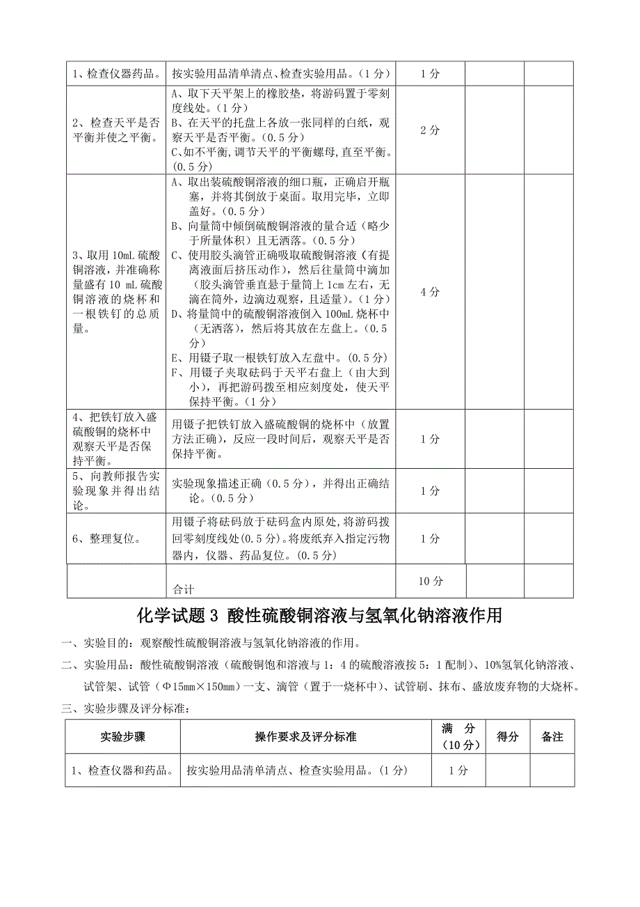 2014年初中化学实验考试评分细则_第2页