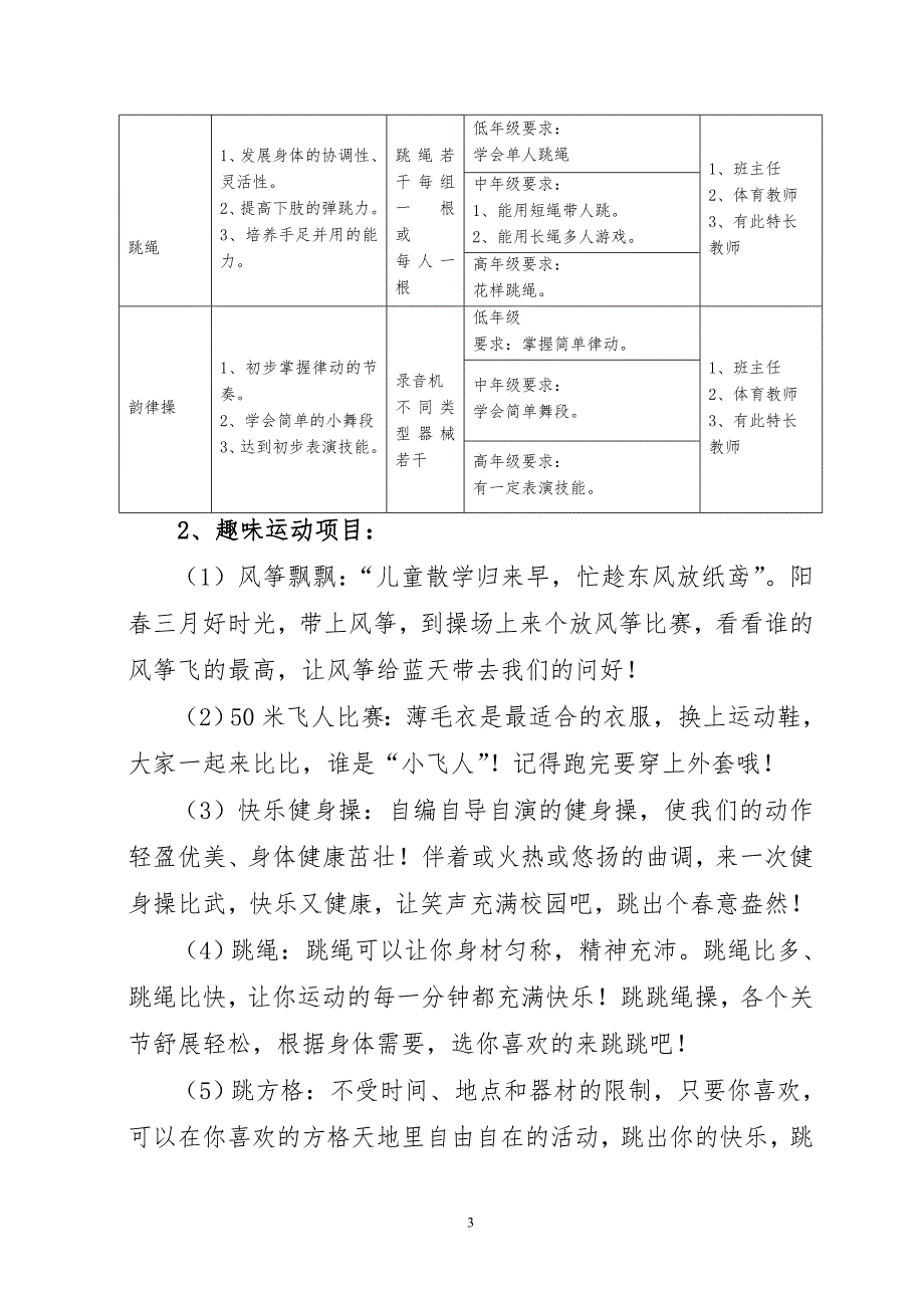 桓台县乡村少年宫小学体育活动实施(试行)_第3页