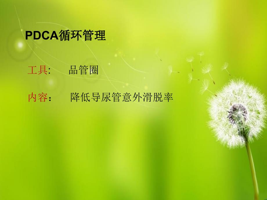 降低导尿管意外滑脱的PDCA循环管理_第4页