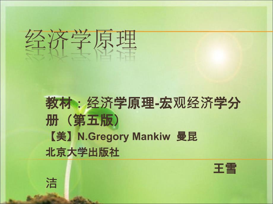 经济学原理 第十三讲_第1页
