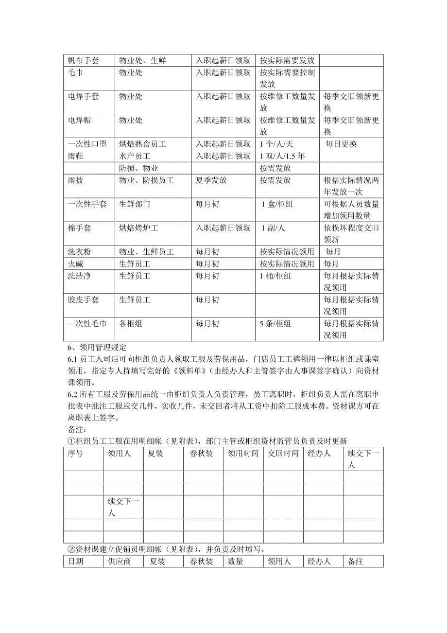 员工工服及劳保用品管理规定_第3页