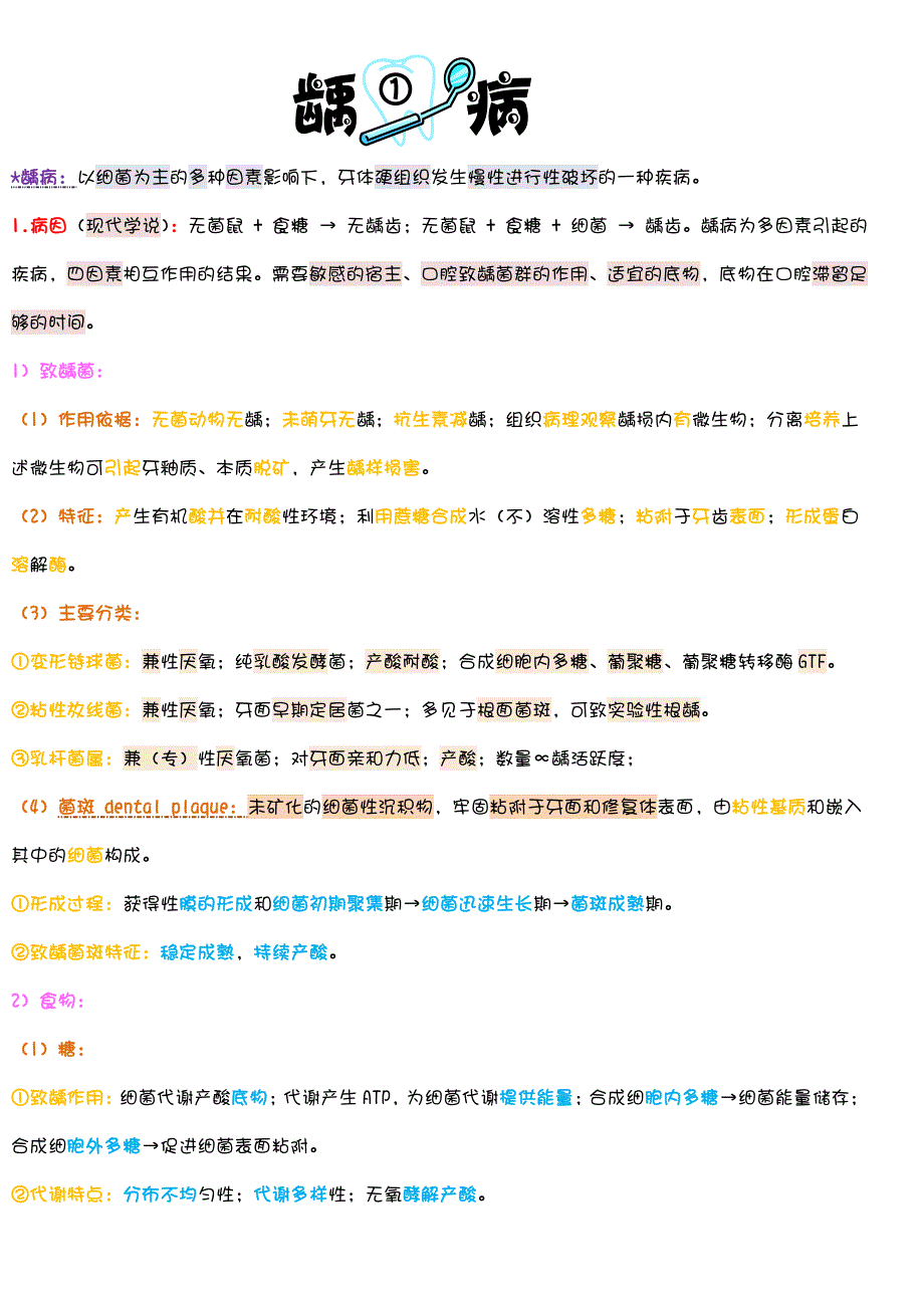 牙体牙髓基本知识及复习要点_第1页