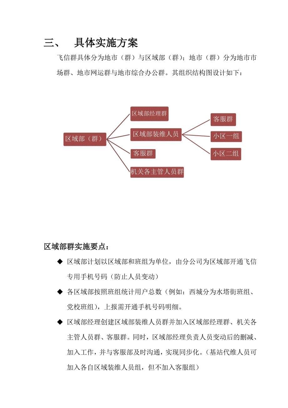 中国铁通飞信服务平台实施方案(初稿) 铁通临汾分公司_第5页