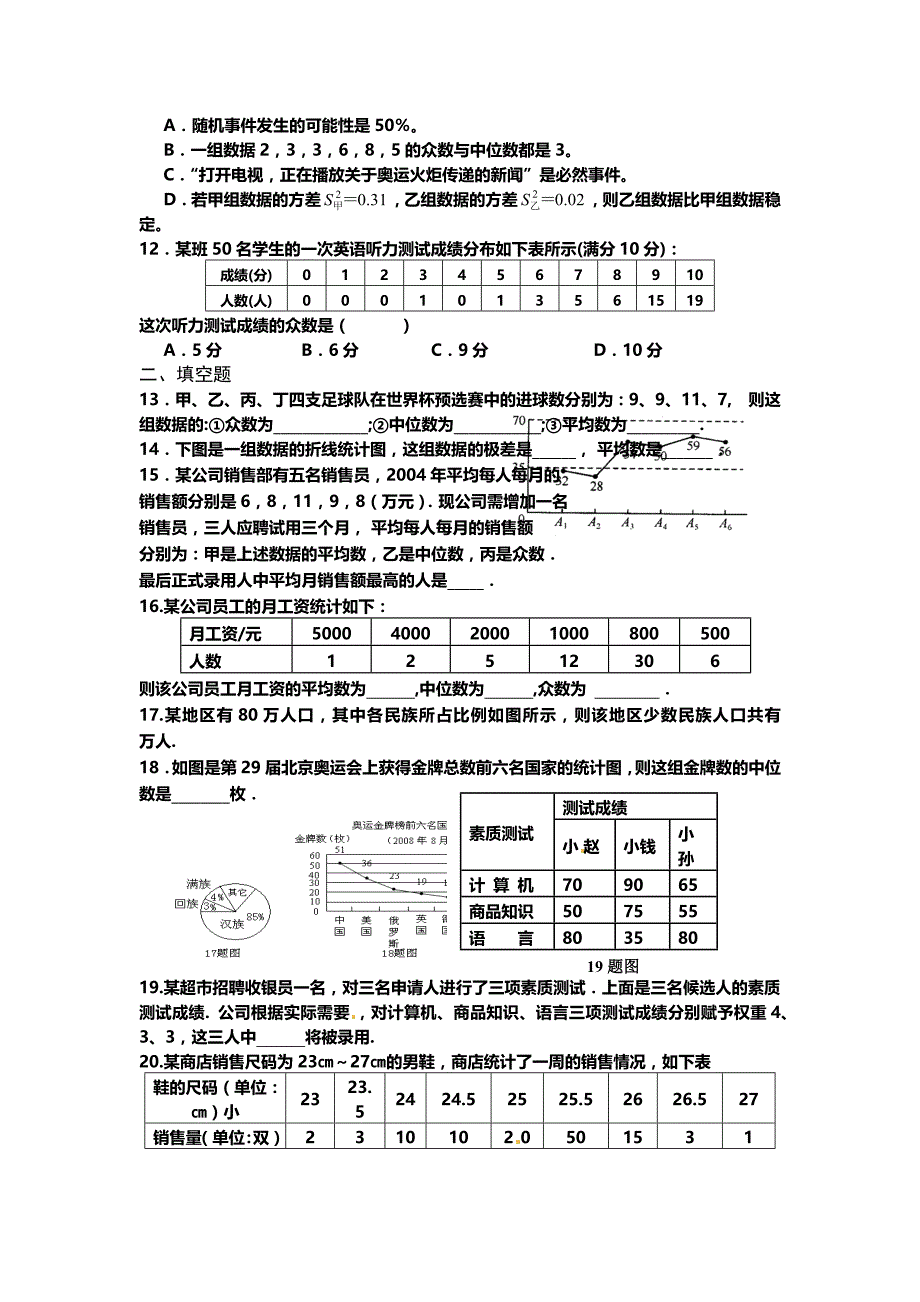 统计复习题及答案(新)_第2页