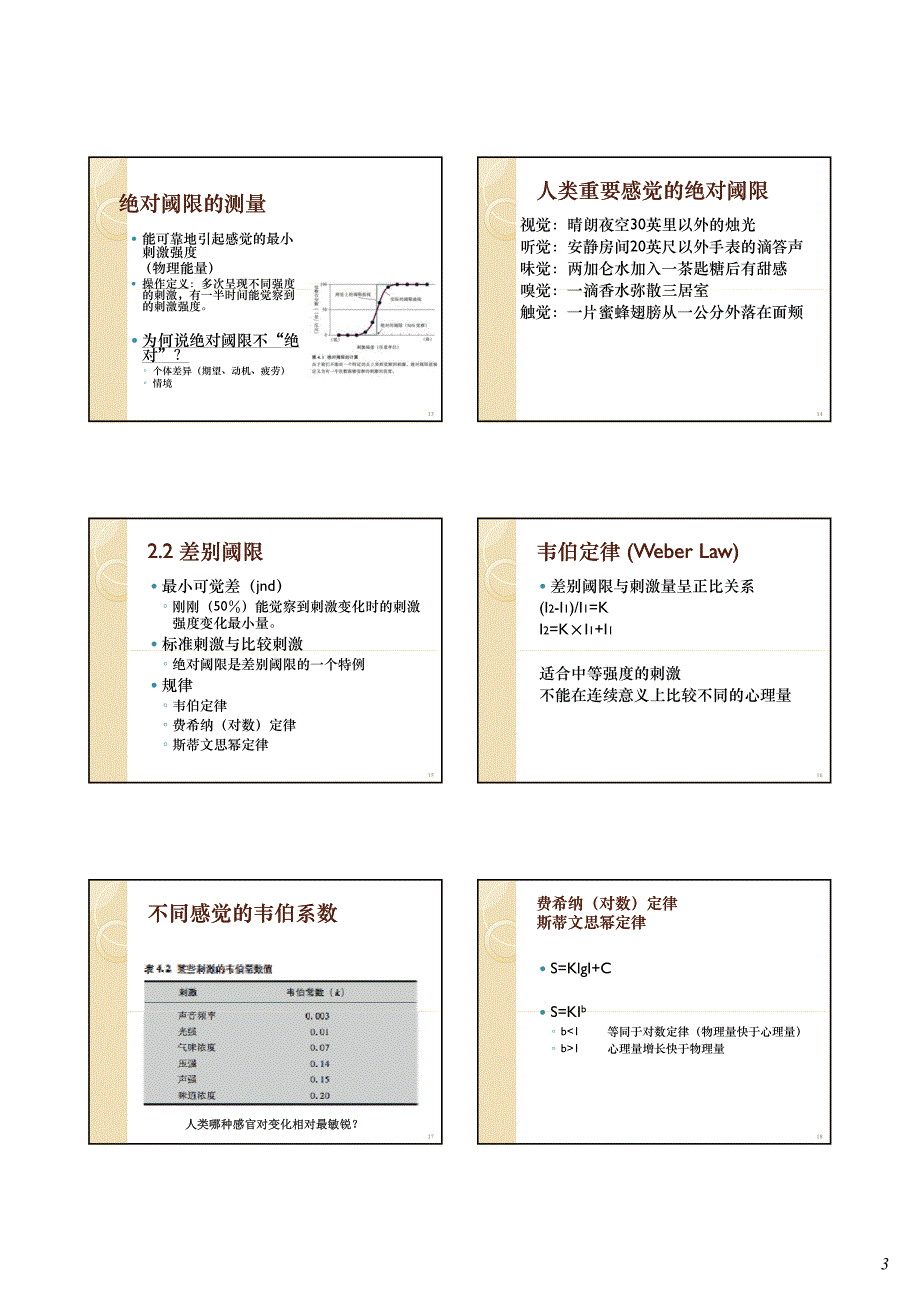 北大心理学概论课件 03感觉与知觉_第3页