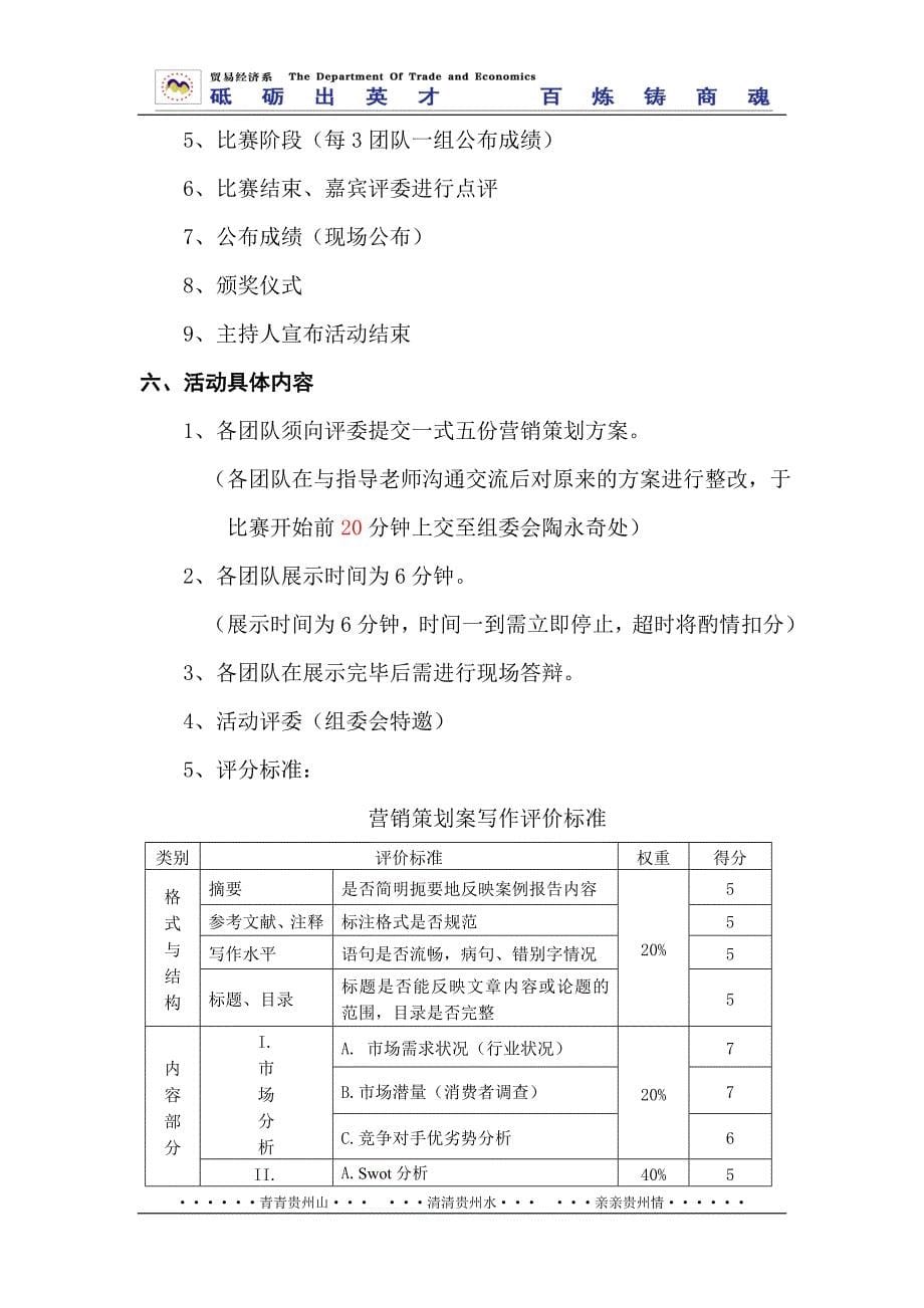 模拟营销大赛决赛策划方案_第5页