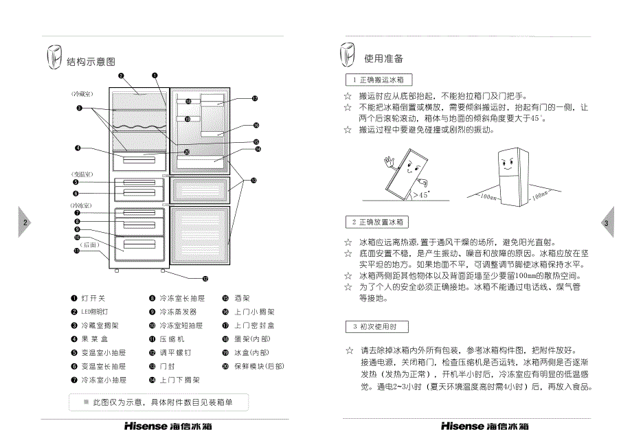 海信冰箱说明书bcd 212_第3页