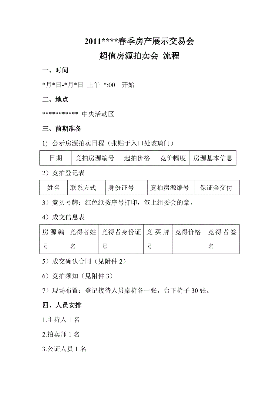 房交会现场拍卖活动执行方案_第1页