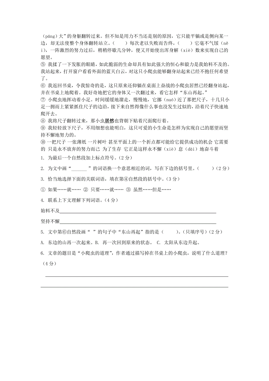 长春花 、 马鞍藤与马蹄兰、小爬虫四年级(上)_第3页