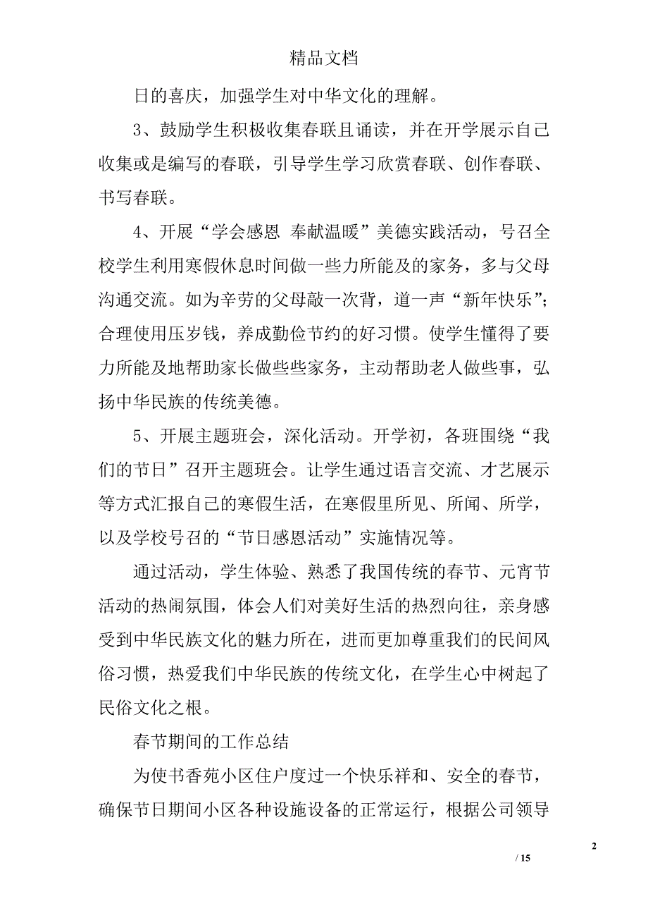 春节的总结精选 _第2页