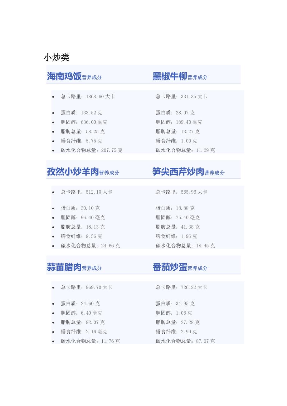 南方毅源所有菜式营养分析_第4页