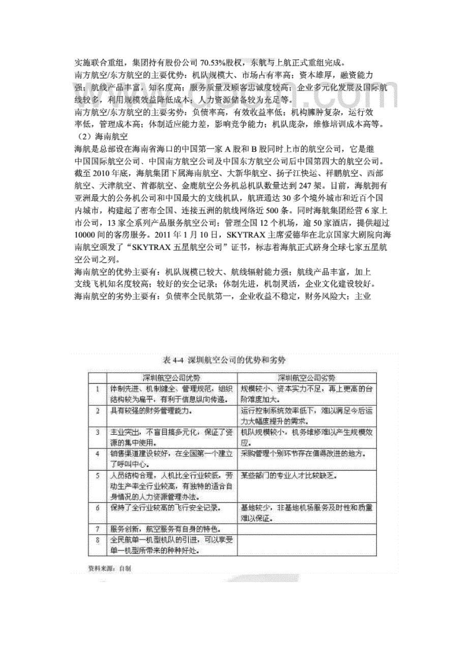 深圳航空公司_生产经营管理_经管营销_专业资料_第5页