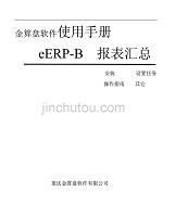 金算盘eERP-B报表汇总手册