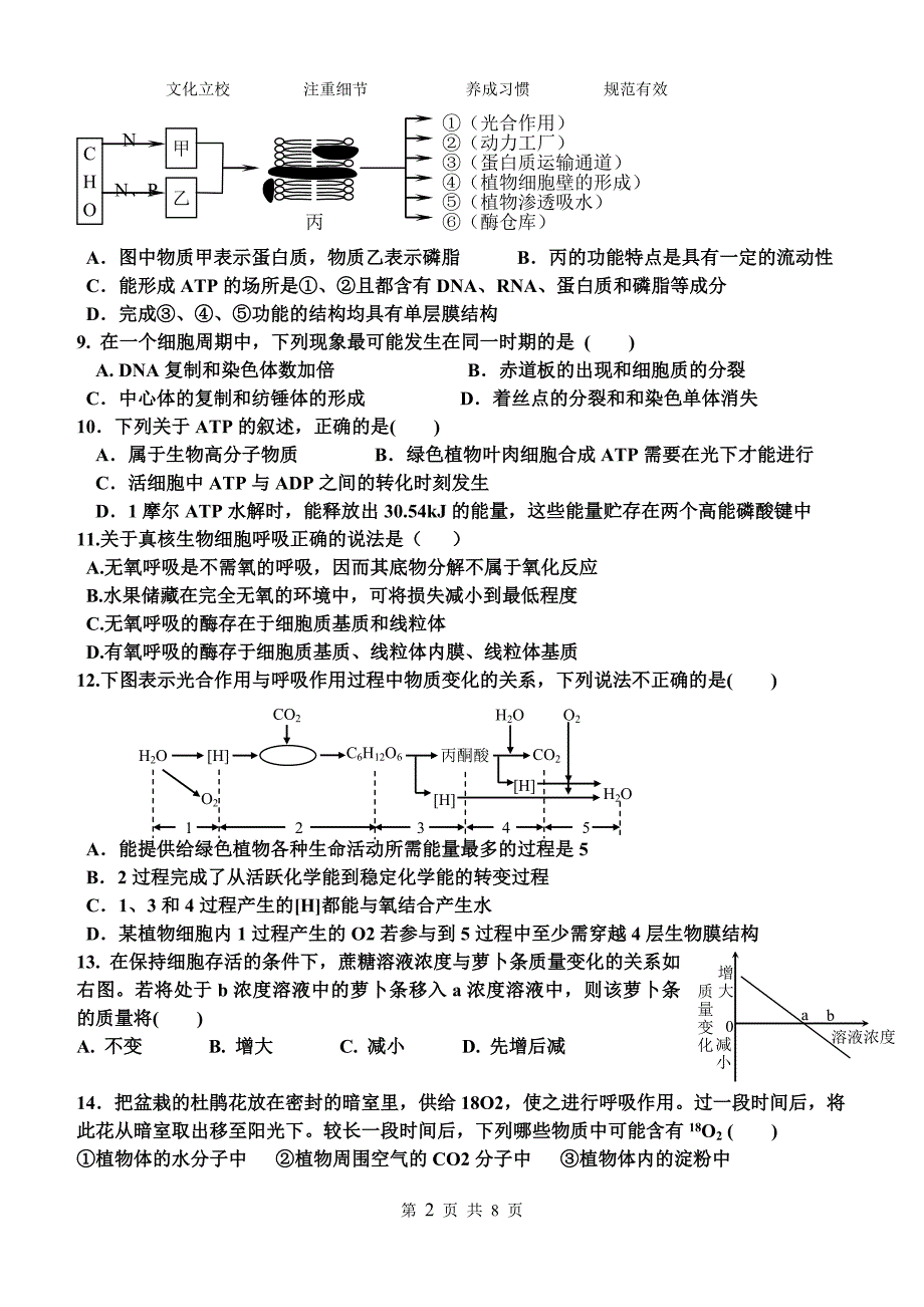 高三调研试题最终_第2页