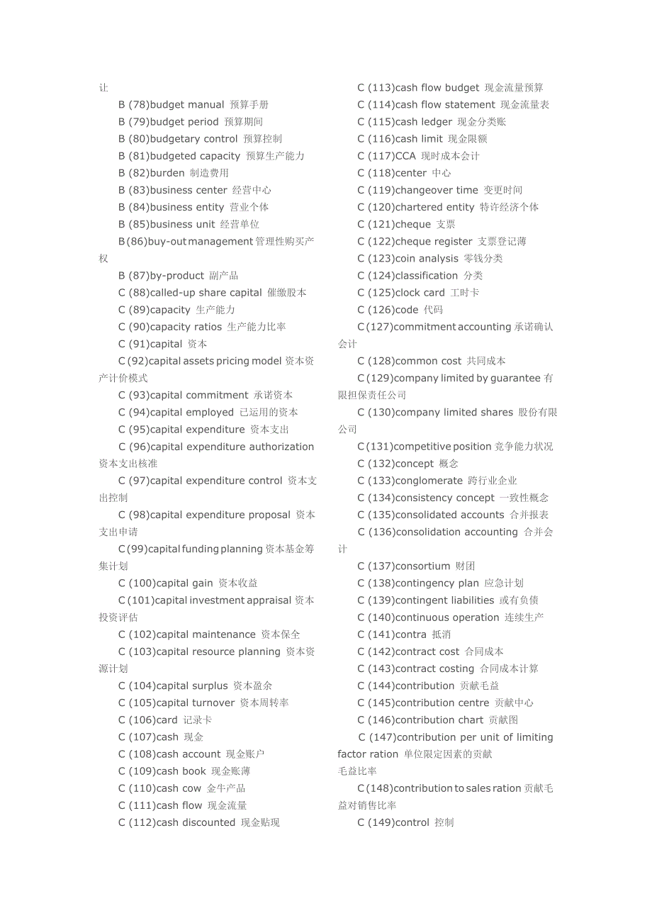 常用会计英语词汇_财务管理_经管营销_专业资料_第2页