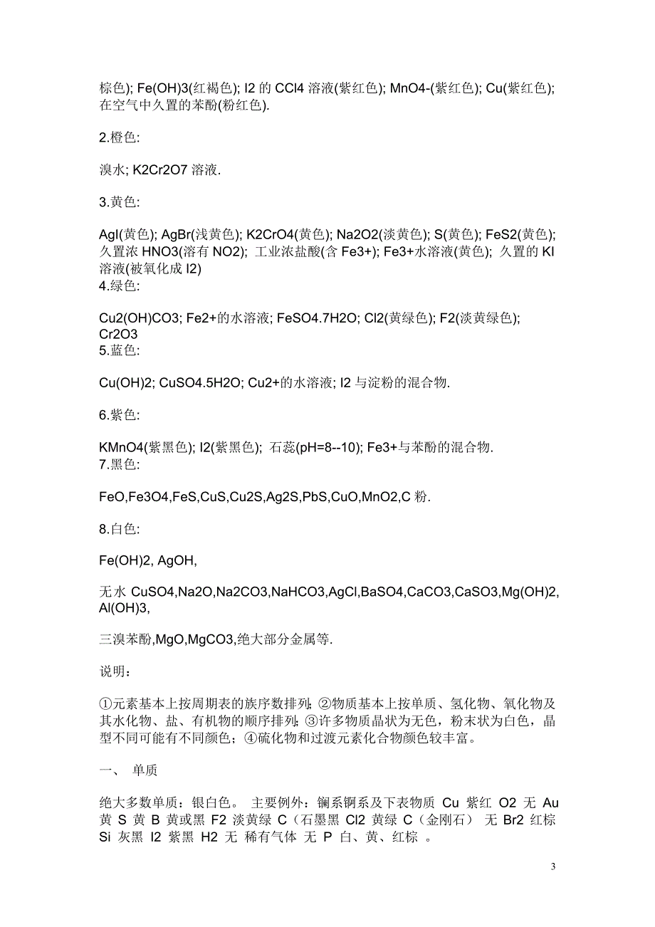 初中化学物质的形状颜色状态_第3页