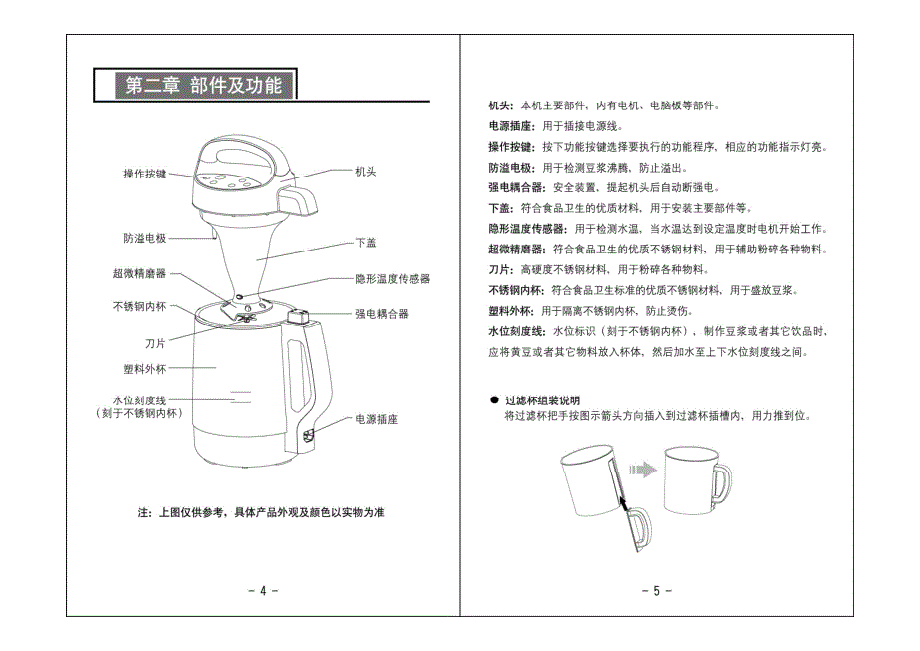 九阳dj14b-d15豆浆机说明书_第4页