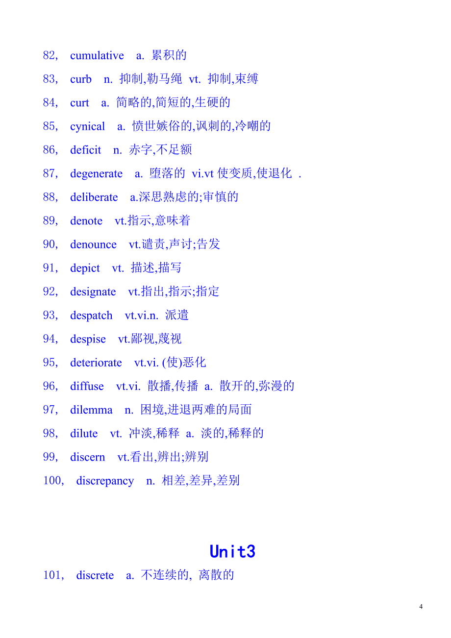 英语六级核心词汇878_第4页