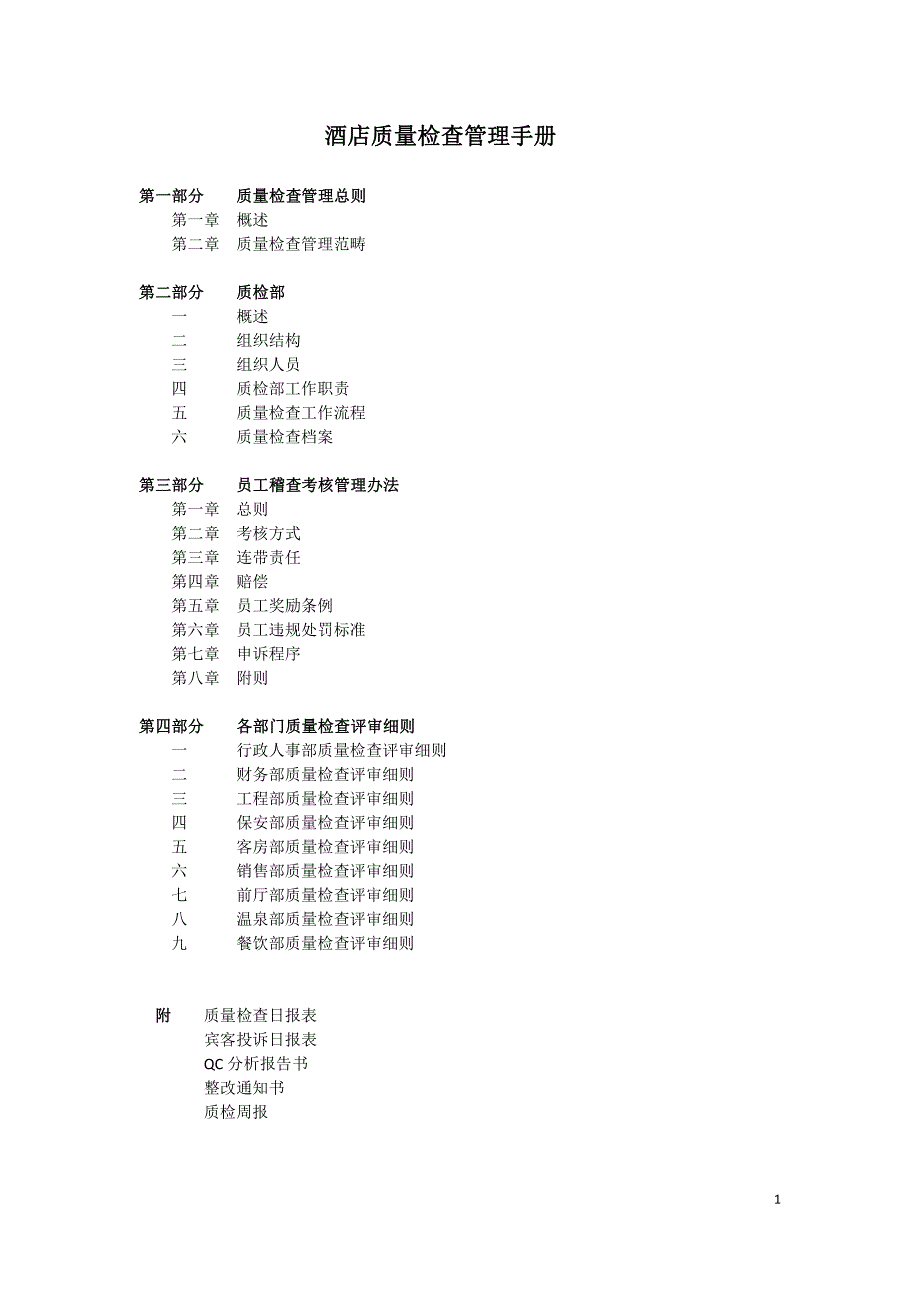 和悦庄酒店质检手册 最新 (3)_第1页