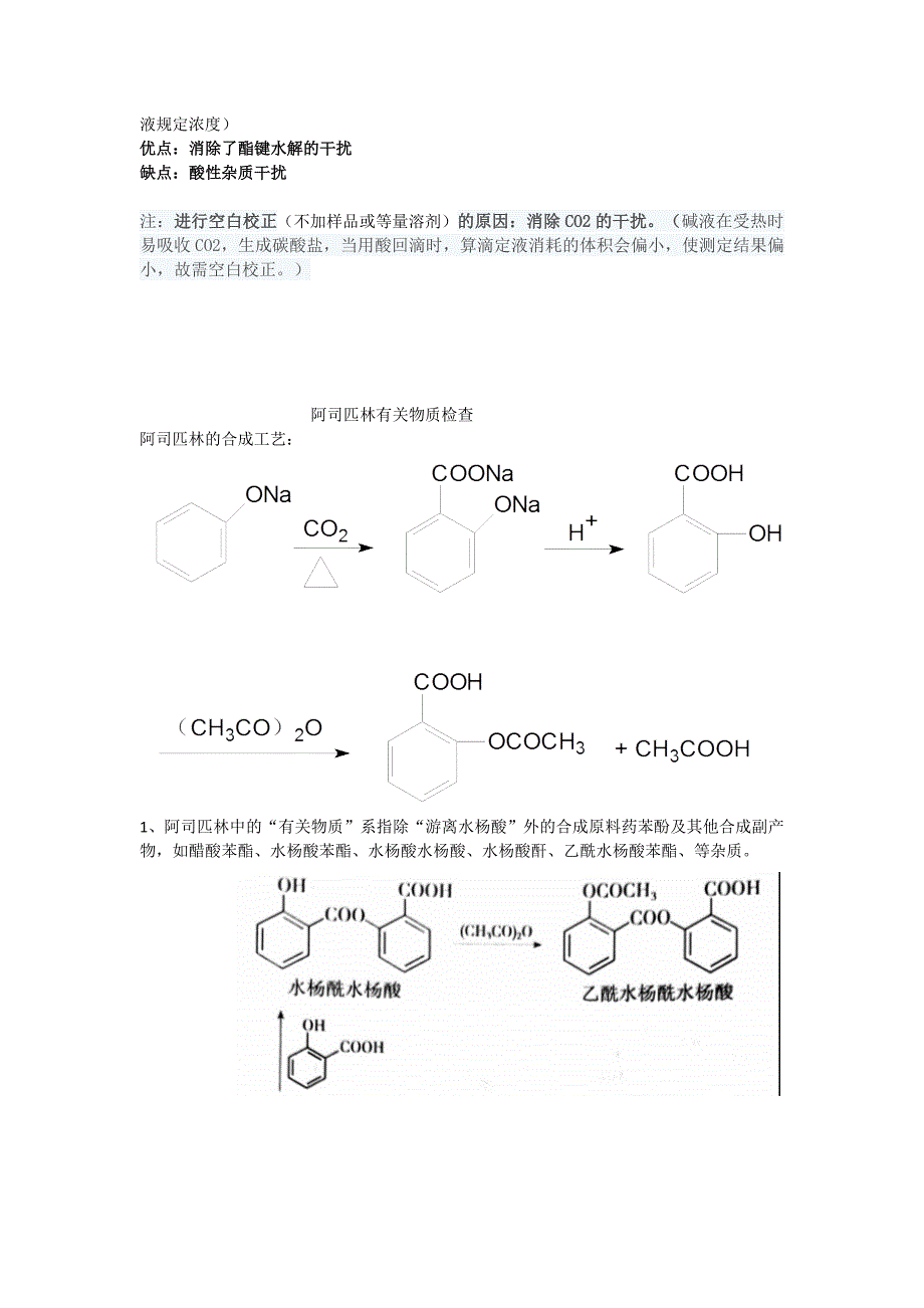 阿司匹林原料含量测定及有关物质检查_第4页