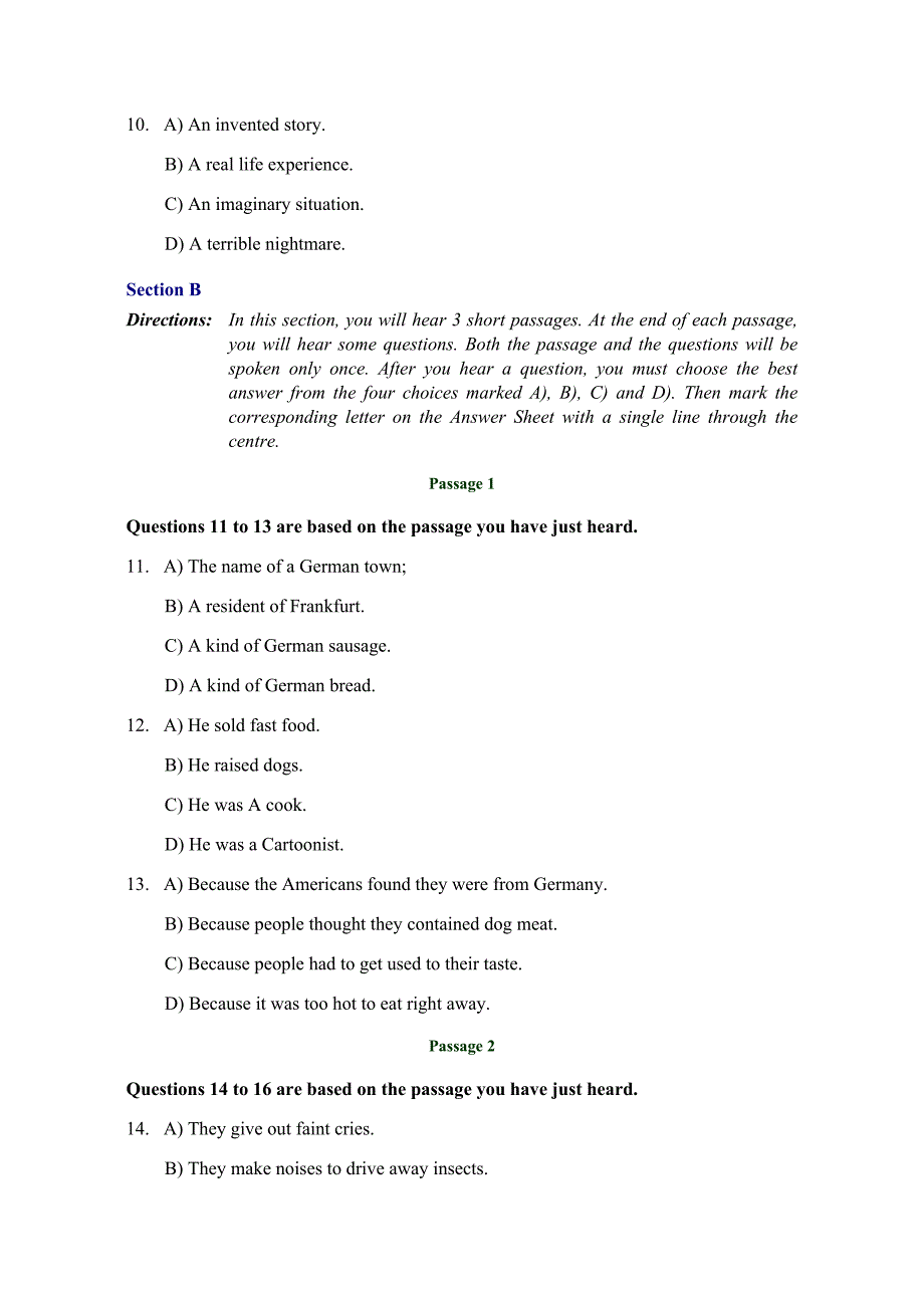 2000年1月大学英语六级(cet-6)真题试卷及参考答案_第3页