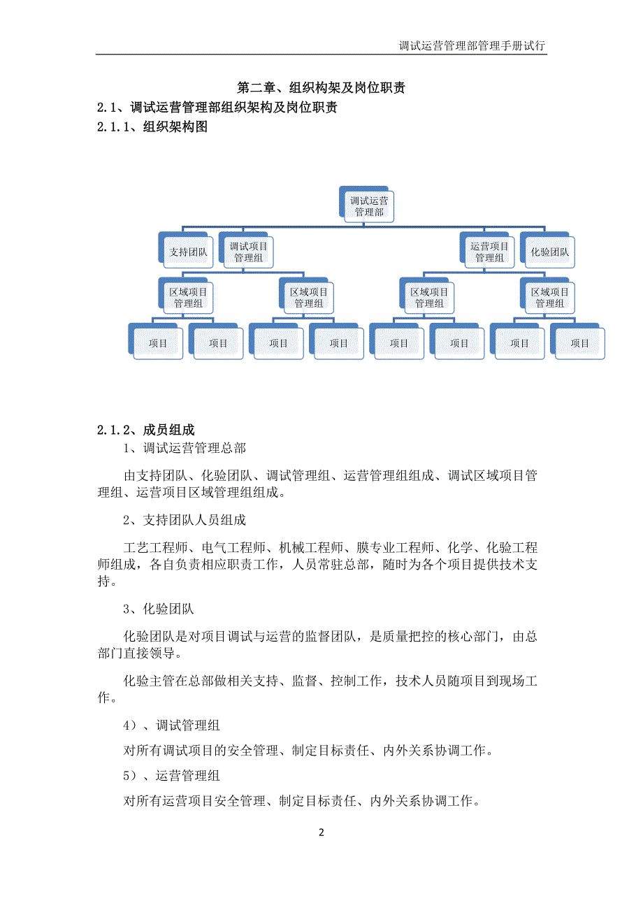 污水处理调试运营管理部管理手册_第4页