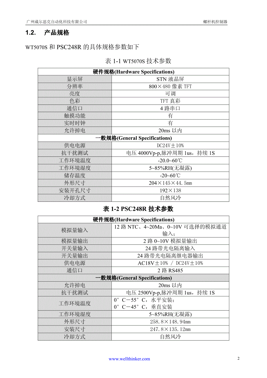 螺杆风冷双机空调控制器厂家技术规格书_第4页