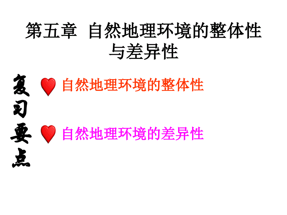 《自然地理环境的整体性与差异性》总结_第1页