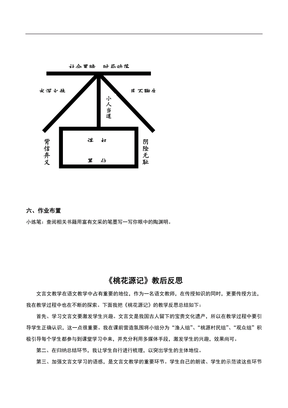 2016苏教版八年级语文上册第17课《桃花源记》公开课教案及反思_第3页