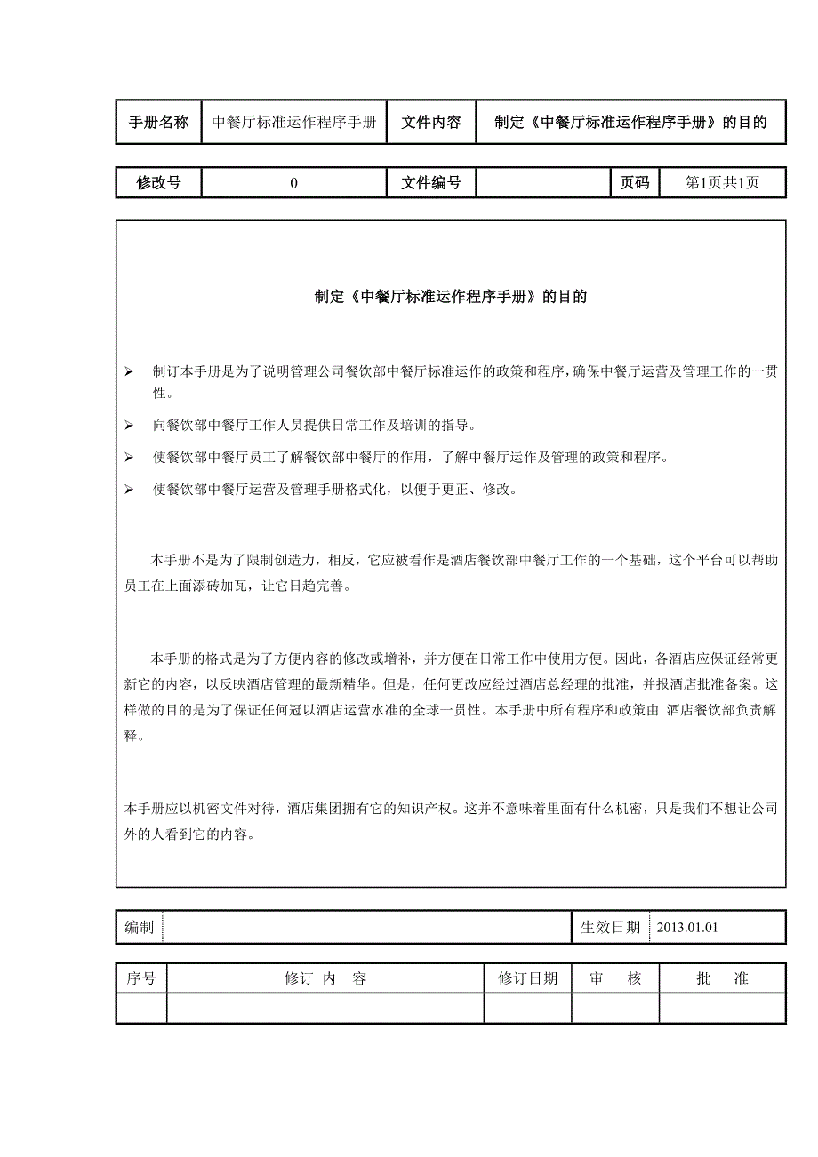 中餐厅标准运作程序手册_第1页