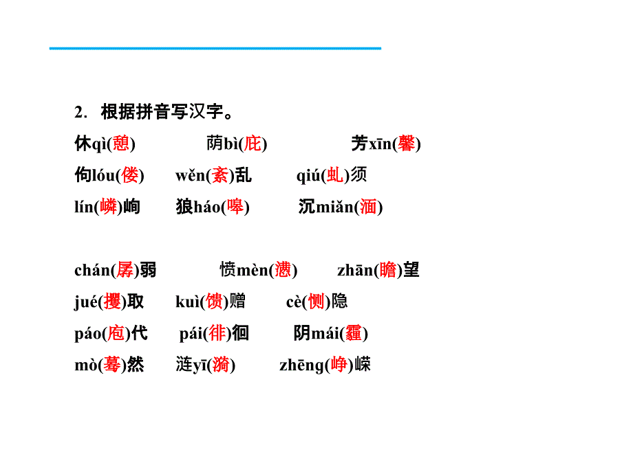 2017人教版九年级语文下册期末复习：专题一　语音、汉字、词语 (共16张)_第4页