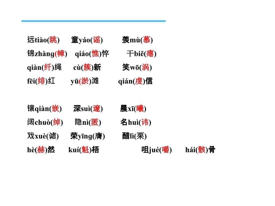 2017人教版九年级语文下册期末复习：专题一　语音、汉字、词语 (共16张)_第5页