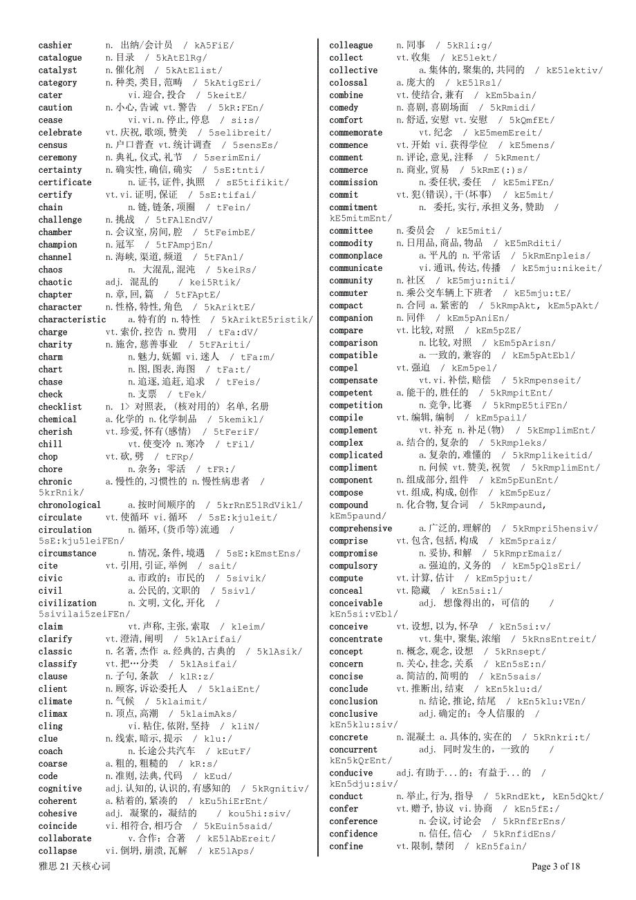 雅思21天核心词打印版_第3页