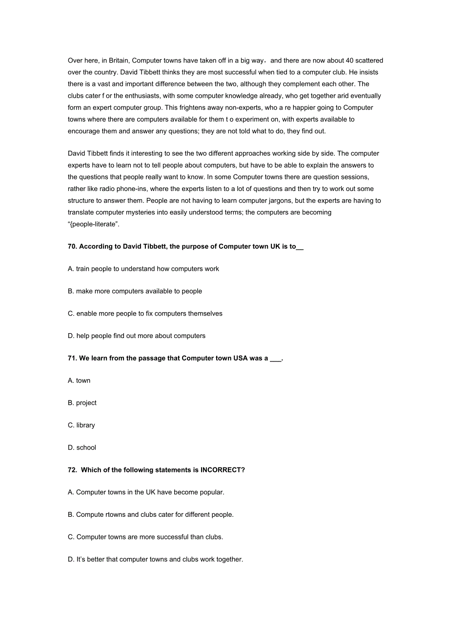 1999年英语专业四级真题试卷及其参考答案_第3页