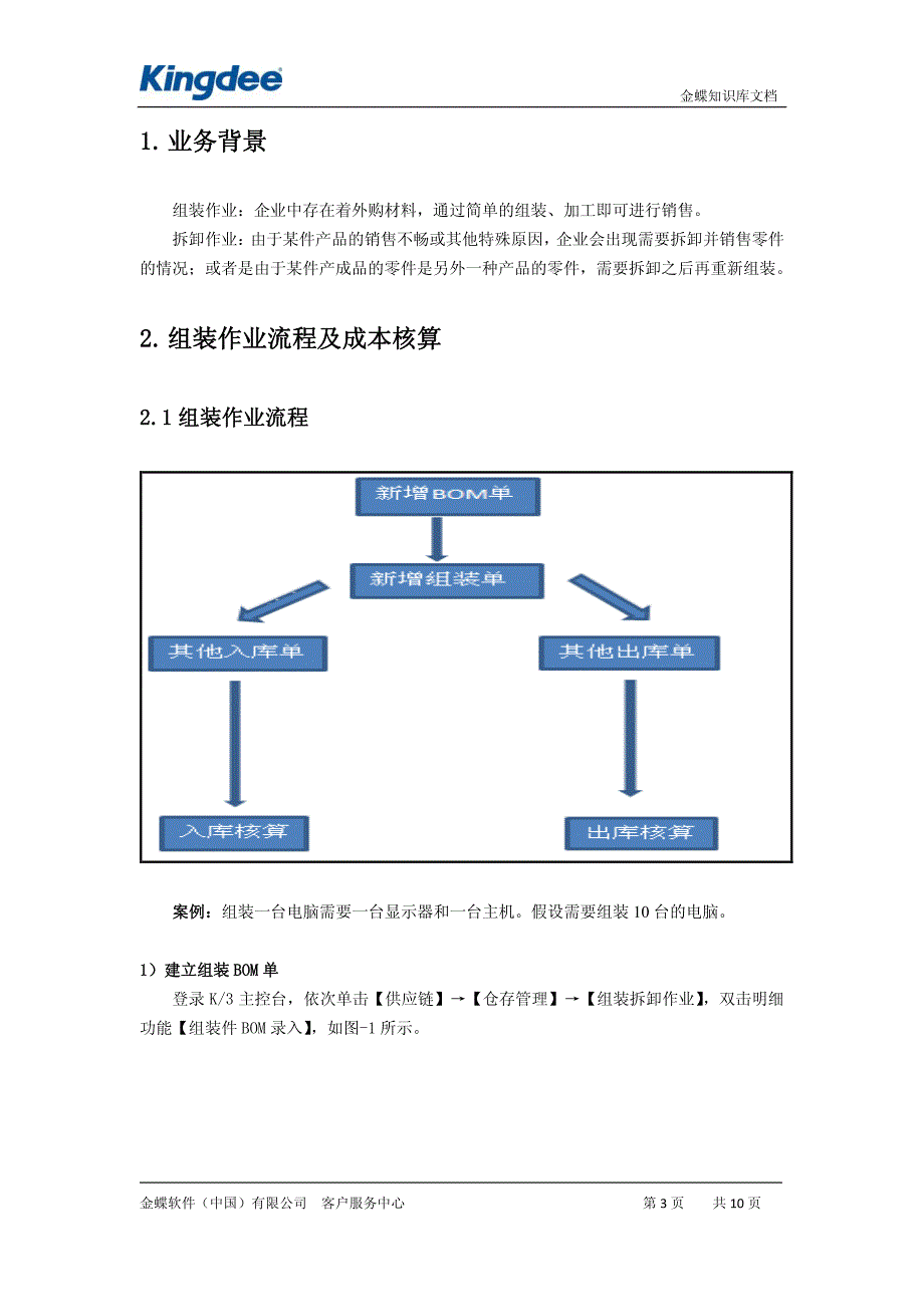 组装拆卸作业的流程及成本核算_第3页