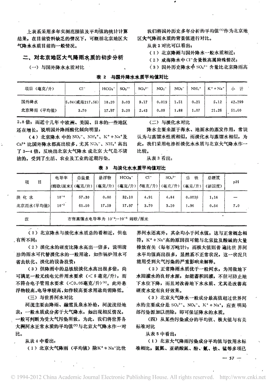 北京地区大气降水水质初步分析研究_第3页