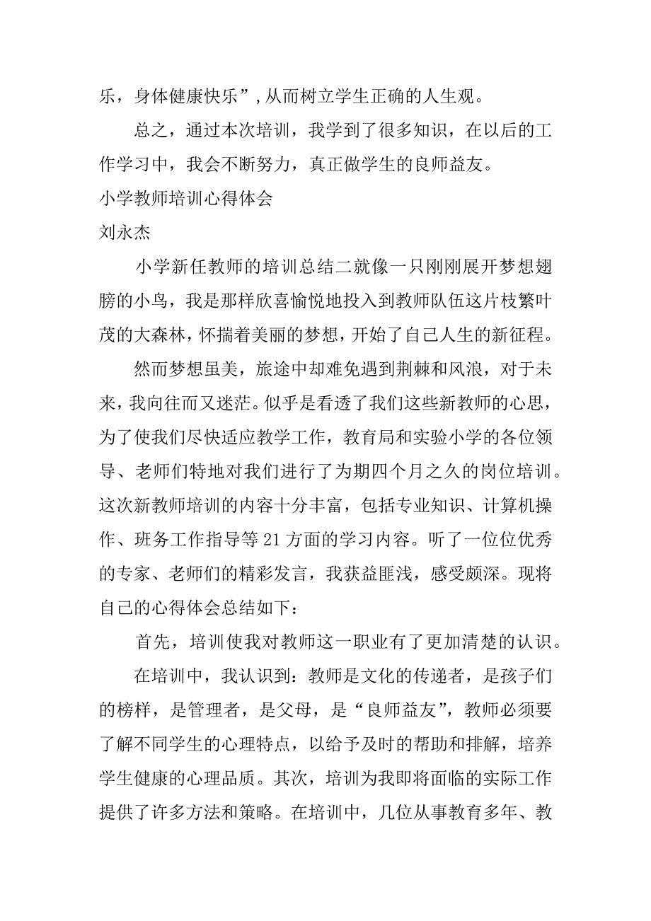 小学新任教师的培训总结_第3页