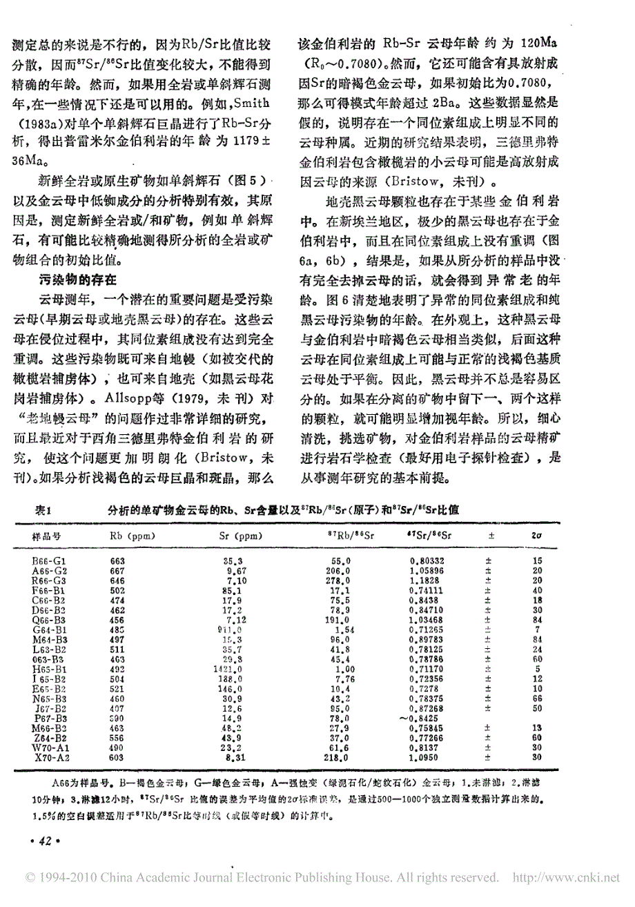 金伯利岩及有关岩石放射性测定年龄方法总结_第3页