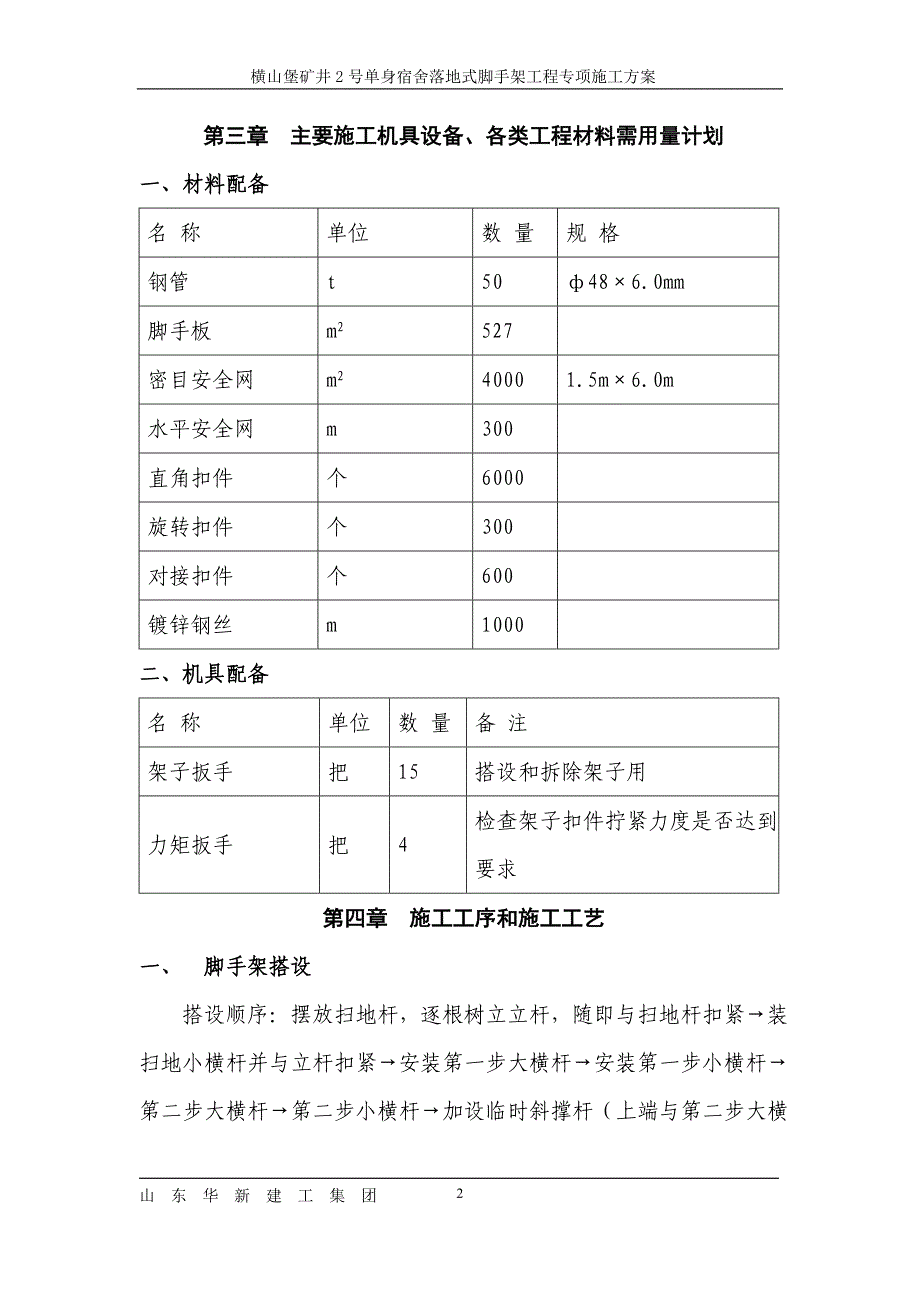 2号单身宿舍脚手架专项方案_第2页