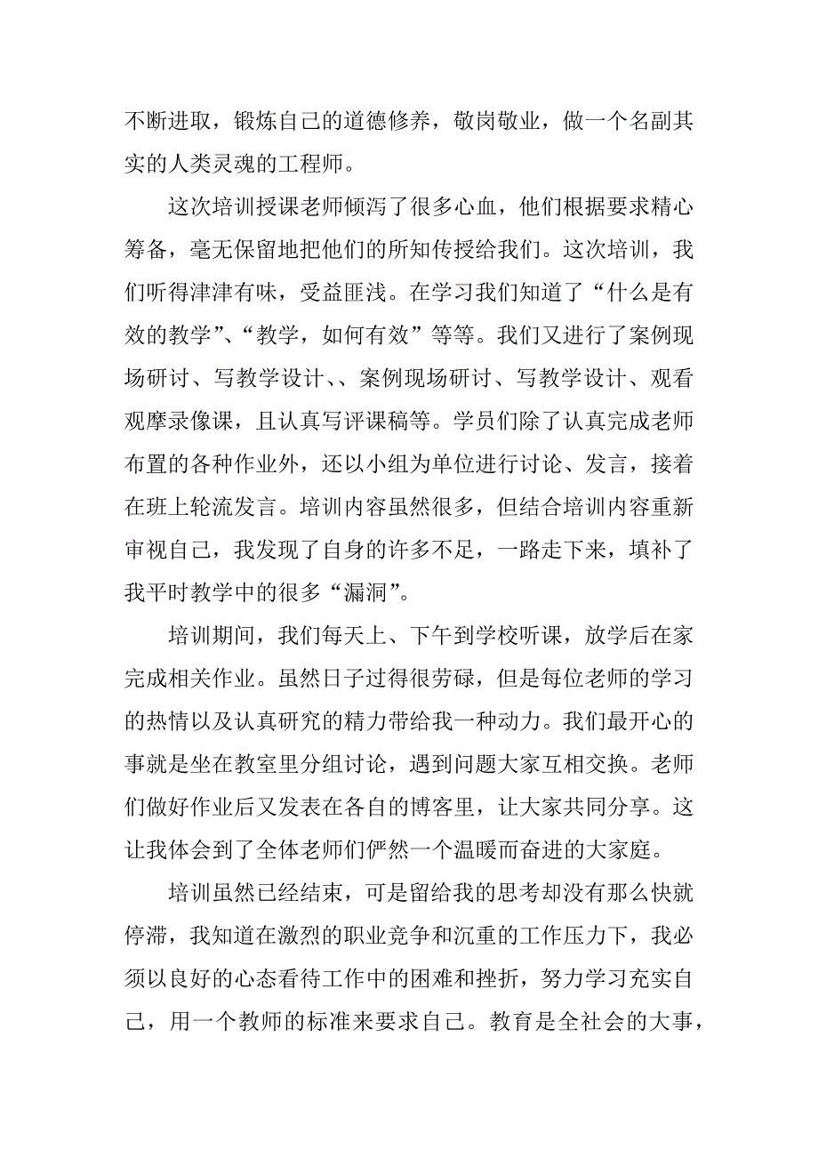 小学教师新教育培训心得体会_第2页